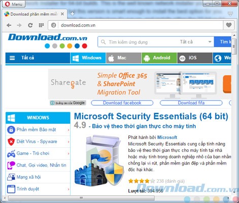 Duyệt web với Opera Beta