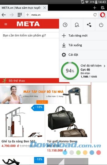 Lướt web nhanh với Opera Mini Beta