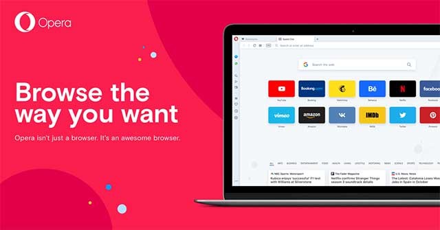 Truy cập mọi trang web bạn muốn với trình duyệt Opera Browser cho Android