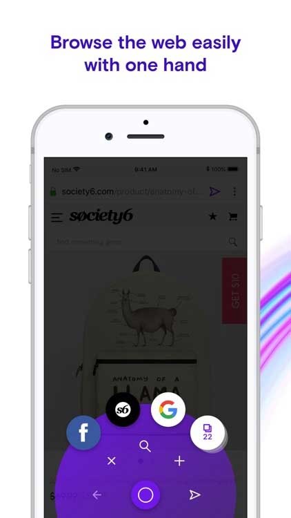 Duyệt web dễ dàng bằng một tay