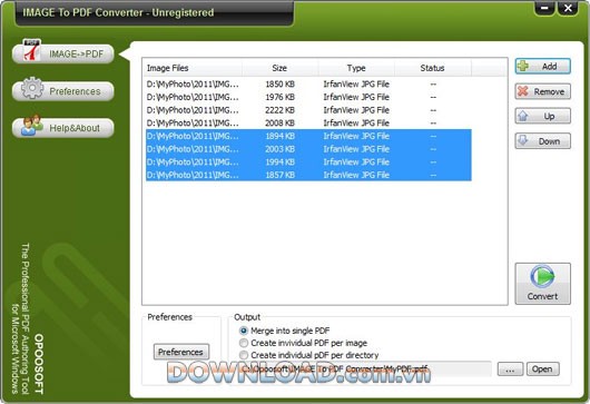 OpooSoft IMAGE To PDF Converter