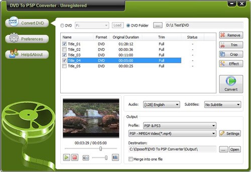 Oposoft DVD to PSP Converter