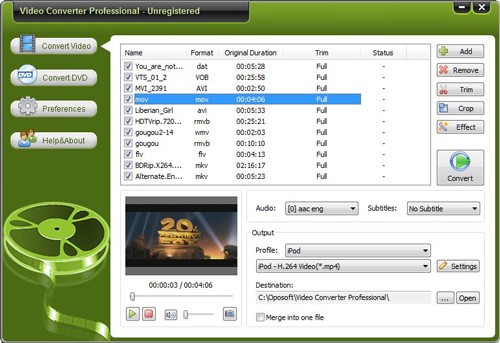 Oposoft Video Converter Professional