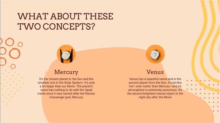 Orange Memphis Presentation có bố cục đẹp