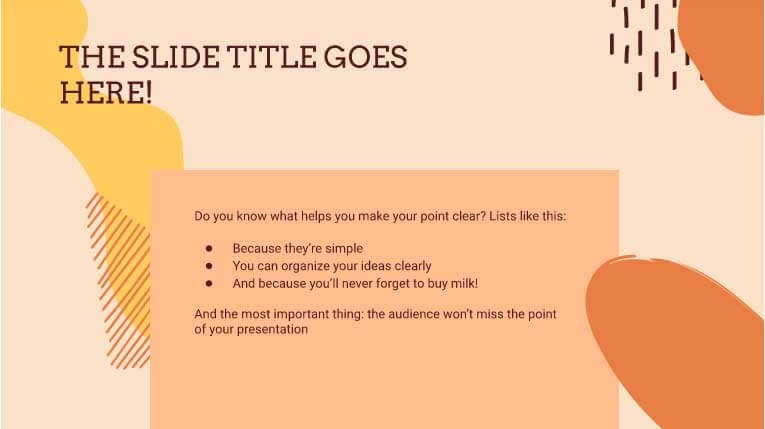 Orange Memphis Presentation có font chữ dễ nhìn