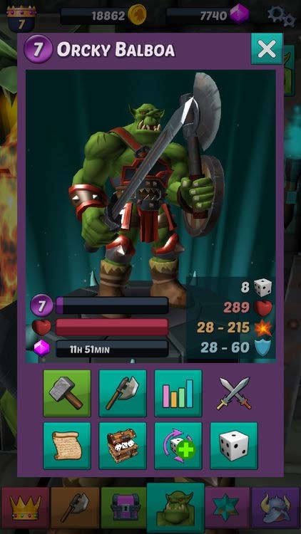 Game chiến thuật theo lượt Orc Dungeon cơ chế chiến đấu đổ xúc xắc độc đáo