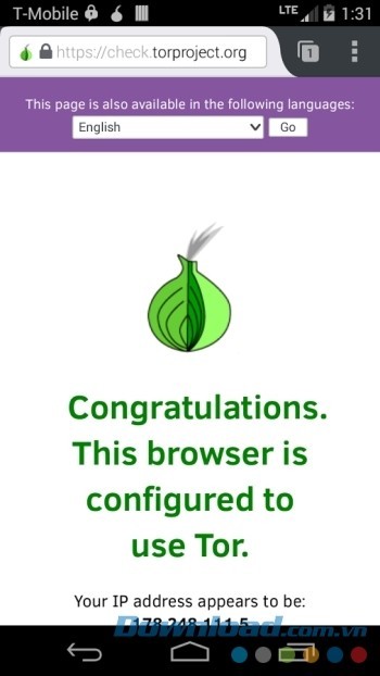 Truy cập web ẩn danh trên điện thoại
