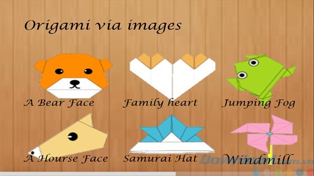 Một số hình mẫu Origami đơn giản