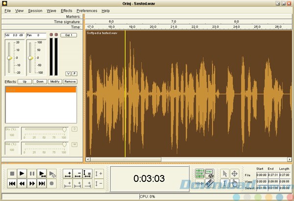 Giao diện của Orinj