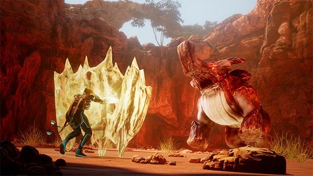 Alex được trang bị bộ suit công nghệ AI để thu thập thông tin và hỗ trợ