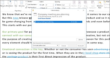 Microsoft Outlook 2019 không bao giờ nhỡ nhắc nhở email