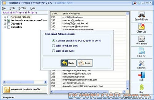 Outlook Email Extractor