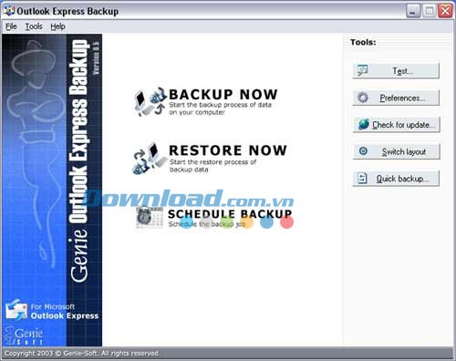 Genie Outlook Express Backup