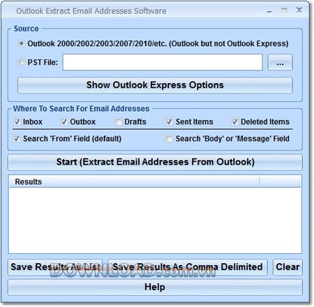 Outlook Extract Email Addresses Software