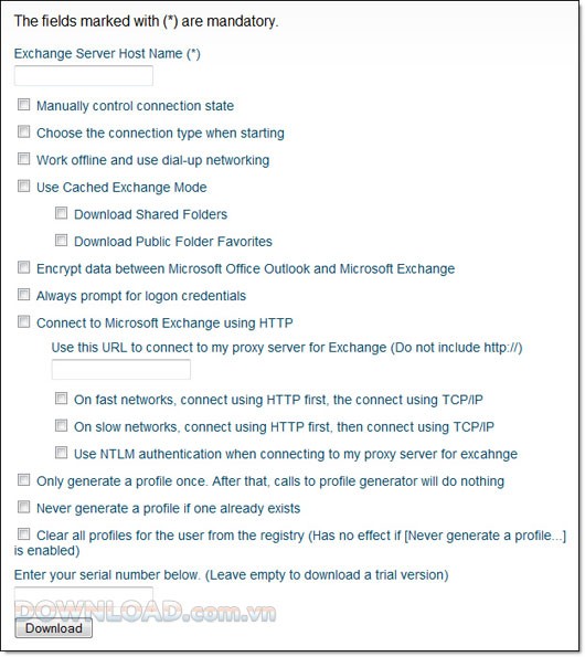 Outlook Profile Generator