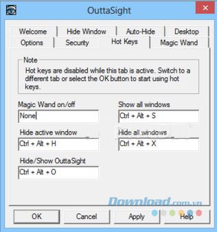 Tùy chỉnh phím tắt