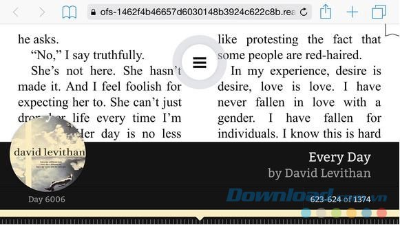 Giao diện ứng dụng đọc sách OverDrive cho Mac