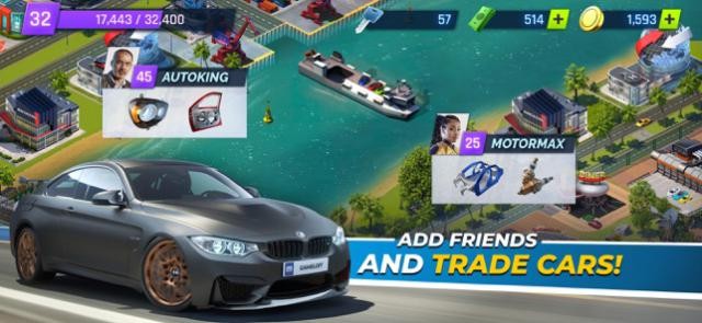 Chơi cùng bạn bè, giao dịch xe cũng như các phụ tùng của xe hơi