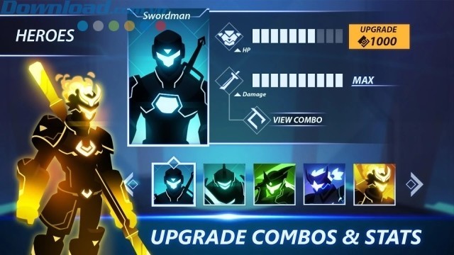 Nâng cấp các combo và chỉ số chiến đấu