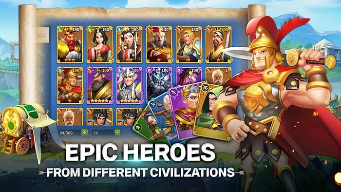 Chọn nhân vật từ hàng trăm anh hùng huyền thoại trong lịch sử