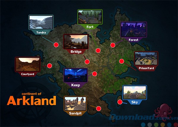 Bản đồ tổng quan của Overpower