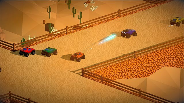 Bắn súng phá hủy xe đua của đối thủ và cạnh tranh cho vị trí dẫn đầu