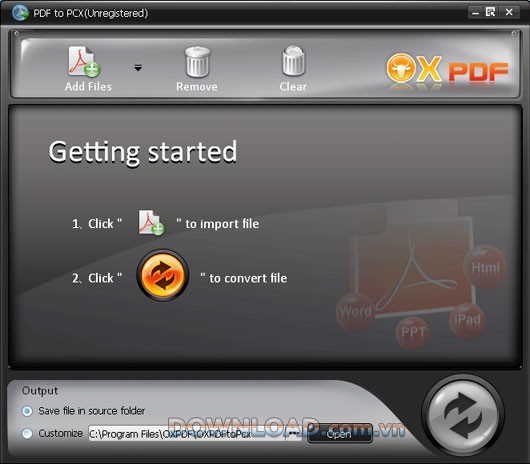 OX PDF to PCX Converter