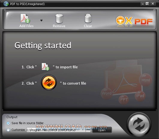 OX PDF to PSD Converter