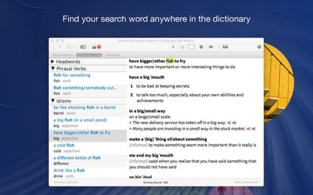 Tìm từ cực nhanh trên Oxford Advanced Learner’s Dict cho Mac