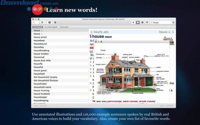 Học từ mới kèm hình ảnh minh họa