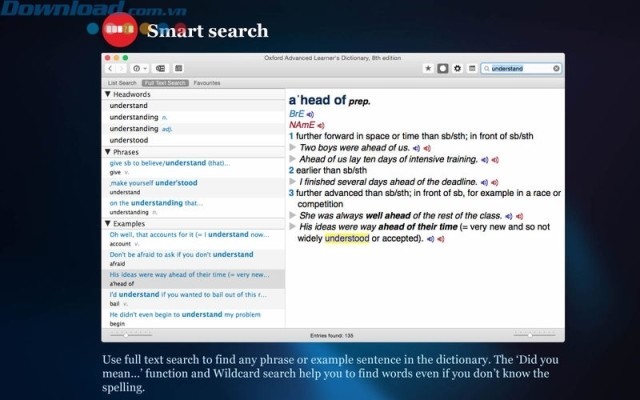 Chức năng tìm kiếm thông minh
