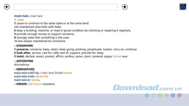 Định nghĩa từ chi tiết, đầy đủ