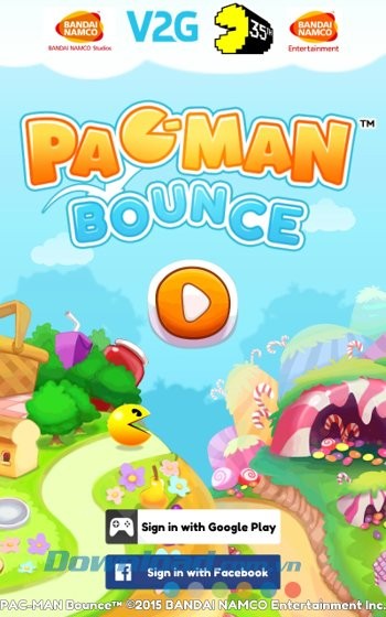 Giao diện game PAC-MAN Bounce