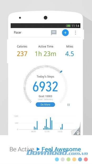 Pacer với giao diện chính