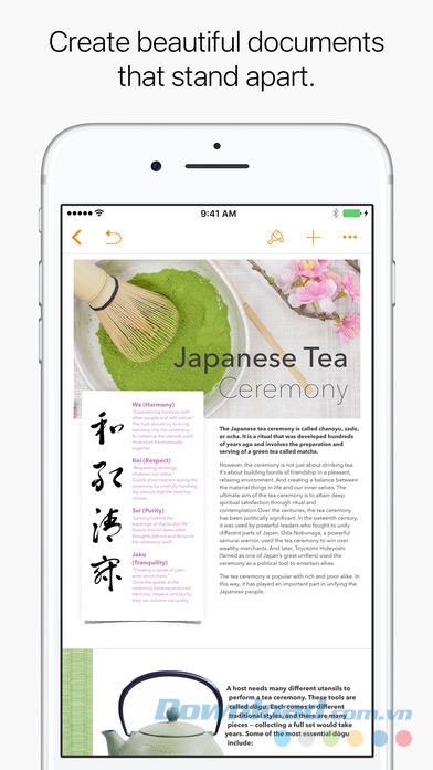 Tạo văn bản với Pages