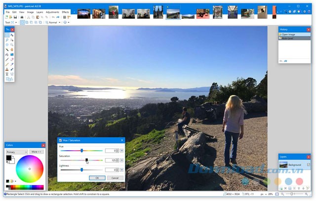 Giao diện Paint.NET