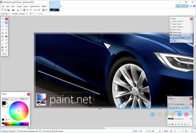 Sửa ảnh trên layer