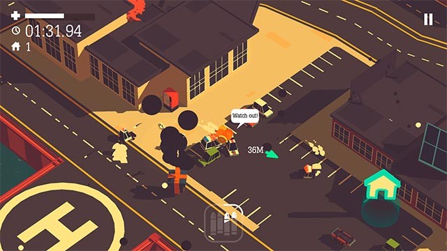 Chơi game PAKO 3 ở góc nhìn top-down giúp dễ dàng bao quát cả đường đua