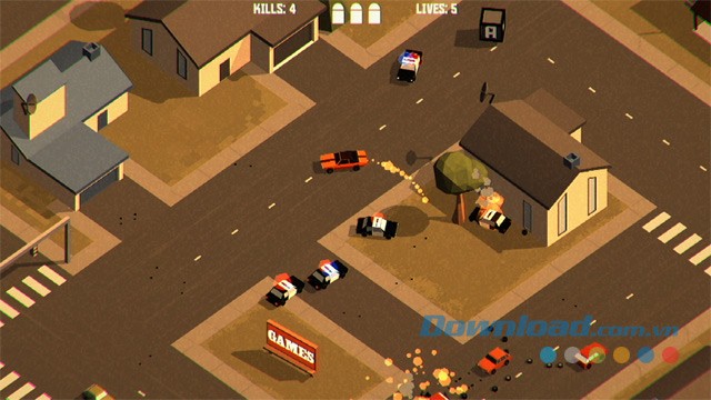 Tìm cách chạy trốn cảnh sát hiệu quả nhất trong game lái xe PAKO - Car Chase Simulator cho máy tính và Mac