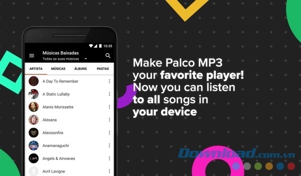 Palco MP3 cho Android hoạt động giống như một chiếc máy nghe nhạc chuyên nghiệp