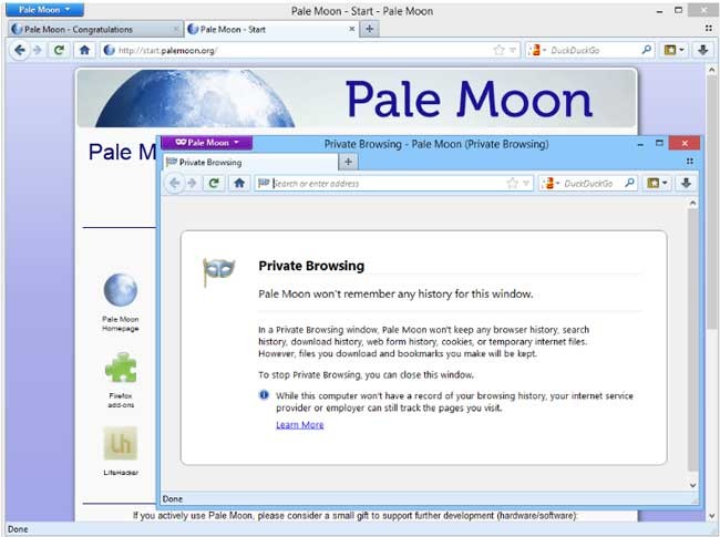 Cập nhật Pale Moon