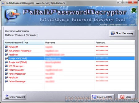 PaltalkPasswordDecryptor