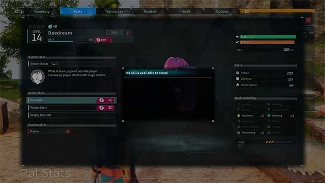 Bạn có thể dạy Pal skill mới bằng cách thăng cấp cho chúng hoặc dùng Skill Fruit