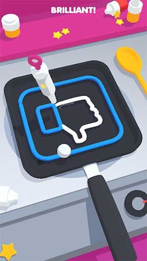 Vẽ hình theo nét mờ trên chảo