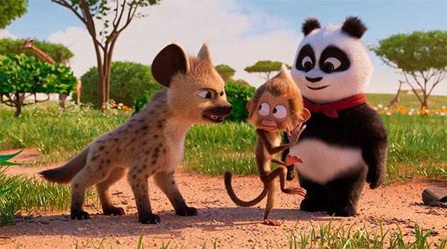 Panda đại náo lãnh địa Vua sư tử xoay quanh hành trình băng rừng lội suối của gấu trúc Bư, chú khỉ Jojo và linh cẩu Niala
