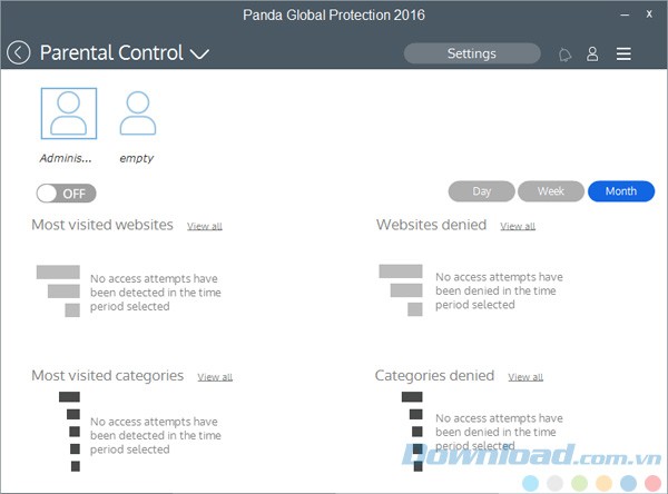 Tính năng Parental Control
