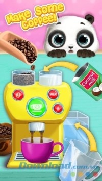Pha chế đồ uống tại cửa hàng của Panda Lu Baby Bear City cho Android