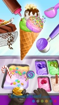 Panda Lu Baby Bear City cho Android hướng dẫn bé cách làm kem