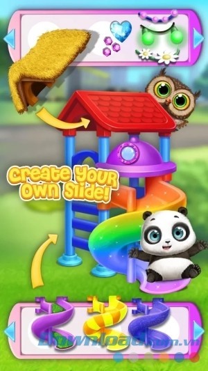 Panda Lu Baby Bear City cho Android để bé tự tạo cầu trượt mơ ước