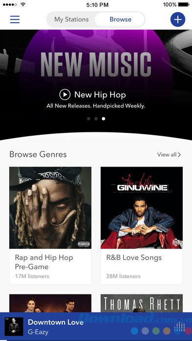 Cập nhật nhạc mới trên Pandora Radio